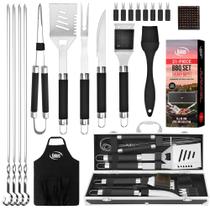 Set de Herramientas para Parrilla Kaluns 21 Piezas de Acero Inoxidable con Estuche Set de Herramientas para Parrilla Kaluns 21 Piezas de Acero Inoxidable con Estuche
