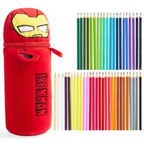 Set de Lápices de Colores Marvel Spiderman con Estuche de Lápices 48 piezas
