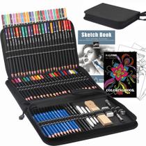 Set de Lápices para Dibujo KALOUR 96 pcs Kit de Colores y Bocetos