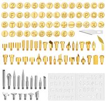 Set de Letras para Pirograbado Qulkws de 105 piezas en Latón para DIY Set de Letras para Pirograbado Qulkws de 105 piezas en Latón para DIY