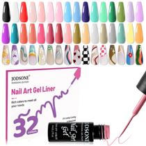 Set de Líneas de Gel para Uñas JODSONE 32 Colores con Lámpara UV