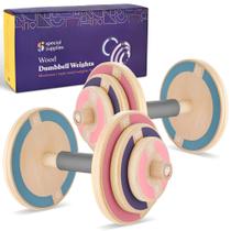 Set de Mancuernas de Entrenamiento de Madera para Niños en Colores Pastel de Special Supplies Set de Mancuernas de Entrenamiento de Madera para Niños en Colores Pastel de Special Supplies