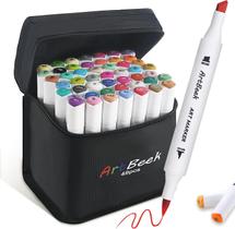 Set de Marcadores a Base de Álcool ArtBeek com 49 Cores e Dupla Ponta Brush