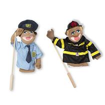 Set de Marionetes de Resgate Melissa & Doug - Polícia e Bombeiro