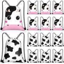 Set de Mochilas con Cordón Estampadas de Vaca Censen 24 Piezas para Niños
