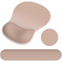 Set de Mouse Pad y Reposamuñecas para Teclado G JGOO Ergonómico Marrón Set de Mouse Pad y Reposamuñecas para Teclado G JGOO Ergonómico Marrón