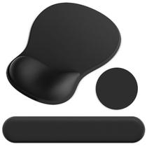 Set de Mouse Pad y Reposamuñecas para Teclado G JGOO Ergonómico Negro Set de Mouse Pad y Reposamuñecas para Teclado G JGOO Ergonómico Negro