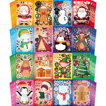 Set de Pegatinas Navideñas Aowplc 64 Hojas 21x15 cm en Vinilo