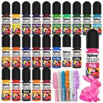 Set de Pigmentos para Resina Epoxi SigWong 24 Colores + 6 Brillantes 6 ml