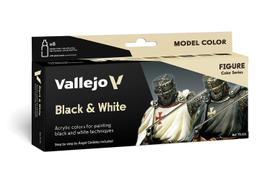 Set de Pinturas Acrílicas Vallejo Blanco y Negro Model Color 8x18mL Set de Pinturas Acrílicas Vallejo Blanco y Negro Model Color 8x18mL