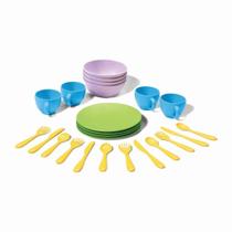 Set de Platos de Juguete Green Toys 24 Piezas Apto para Lavavajillas