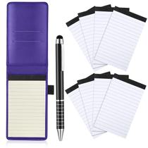 Set de Porta Bloc de Notas de Bolsillo Mini Outus con 50 Hojas Rayadas Morado