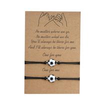 Set de Pulseras de Amistad Deportivas de Fútbol con Aleación y Rhinestones Set de Pulseras de Amistad Deportivas de Fútbol con Aleación y Rhinestones