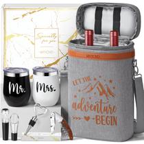 Set de Regalo Bolsa Térmica para Vino con Vasos y Accesorios para Parejas