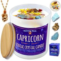 Set de Regalo de Velas Zodiacales OSO BAILARÍN Capricornio con Cristales
