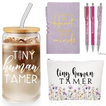 Set de Regalo para Profesor Domensi Tiny Human Tamer con Vaso de Vidrio de 500 ml Set de Regalo para Profesor Domensi Tiny Human Tamer con Vaso de Vidrio de 500 ml