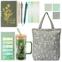 Set de Regalo para Trabajador Social Reallnaive de 15 Piezas con Vaso de Vidrio de 470ml