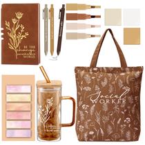 Set de Regalo para Trabajador Social Reallnaive de 15 Piezas con Vaso de Vidrio y Bolsa Set de Regalo para Trabajador Social Reallnaive de 15 Piezas con Vaso de Vidrio y Bolsa