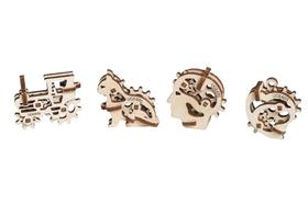 Set de Rompecabezas UGEARS FT-1 70029 con 4 Mini Modelos Mecánicos
