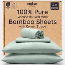 Set de Sábanas Ajustables Bambaw King 100% Viscosa de Bambú Transpirable