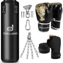 Set de Saco de Boxeo Odoland 4 Pies PU Pesado con Guantes y Más