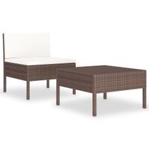 Set de Salón de Jardín Casafoyer 2 Piezas Ratán Sintético Marrón Set de Salón de Jardín Casafoyer 2 Piezas Ratán Sintético Marrón