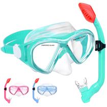 Set de Snorkel ACQCES para Niños con Top Seco, Edad 5-15 años con Máscara y Snorkel
