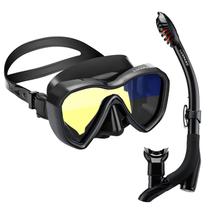 Set de Snorkel LUXPARD con Visión Panorámica Antivaho para Adultos Negro