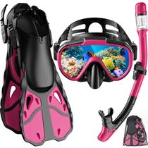Set de Snorkel Vengreedo para Adultos con Aletas, Máscara, Snorkel y Bolsa