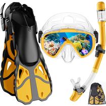 Set de Snorkel Vengreedo para Adultos con Aletas, Máscara, Snorkel y Bolsa