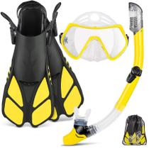 Set de Snorkel ZEEPORTE con Máscara, Aletas y Equipo para Adultos + Bolsa