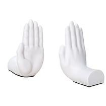 Set de Sujetalibros Escultura Manos Danya B 2 unidades Blanco 11x10x18 cm