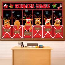 Set de tablero de anuncios de reno navideño Justforjoyful 150x90 cm
