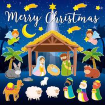 Set de Tablero de Avisos del Nacimiento de Navidad gisgfim de 52 piezas Set de Tablero de Avisos del Nacimiento de Navidad gisgfim de 52 piezas
