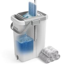 Set de trapeador y balde JOYMOOP con cabezal de trapeador de 38 cm y mango de 152 cm