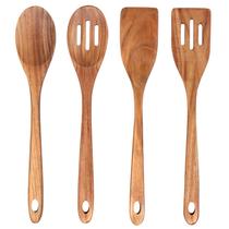 Set de utensilios Renawe de madera de acacia, 4 piezas para cocinar Set de utensilios Renawe de madera de acacia, 4 piezas para cocinar