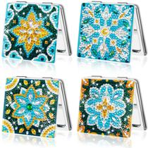Set DIY 4 espejos compactos de pintura de diamantes FILASLFT Set DIY 4 espejos compactos de pintura de diamantes FILASLFT