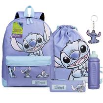 Set Escolar Disney Stitch para Niñas, 5 Piezas, Mochila 40x28x13 cm Set Escolar Disney Stitch para Niñas, 5 Piezas, Mochila 40x28x13 cm