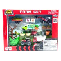Set Fazenda Massey Ferguson Mini Work Machines Maisto 12565