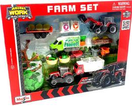 Set Fazenda Mini Work Machines Tamanho Grande Maisto 1/64