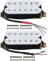 Set Humbucker Fleor Branco Para Les Paul SG Alto Ganho Timbre PAF