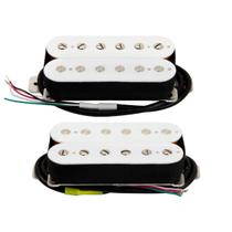 Set Humbucker Fleor Branco Para Les Paul SG Alto Ganho