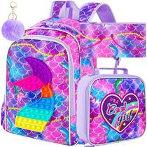 Set Mochila AGSDON Sirena 40 cm Resistente al Agua para Niñas Set Mochila AGSDON Sirena 40 cm Resistente al Agua para Niñas