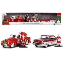Set Natal Ford Pick Up 1941 e Chevrolet Bel Air 1957 - Papai e Mamãe Noel - Jada - 1/32