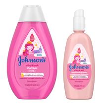 Set para niños de Johnson's: Champú Brillo Suave Sin Lágrimas 400 ml y Spray Acondicionador 295 ml Set para niños de Johnson's: Champú Brillo Suave Sin Lágrimas 400 ml y Spray Acondicionador 295 ml