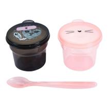 Set potinhos colher - gatinha - Uatt Set potinhos colher - gatinha - Uatt