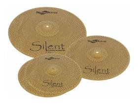 Set Pratos Spanking Alloy Silent 14hh 16cr 20rd Silenciosos Para Treino Set Pratos Spanking Alloy Silent 14hh 16cr 20rd Silenciosos Para Treino