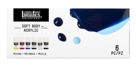 Set Tinta Acrílica Soft Body 22ml 06 Cores Liquitex