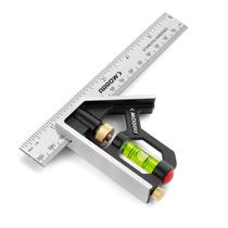 Seta quadrada combinada de 15 cm com régua de aço inoxidável Seta quadrada combinada de 15 cm com régua de aço inoxidável