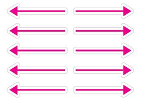 Setas Direcionais Magnéticas DCM Solutions Pink - Conjunto com 6 Peças Setas Direcionais Magnéticas DCM Solutions Pink - Conjunto com 6 Peças
